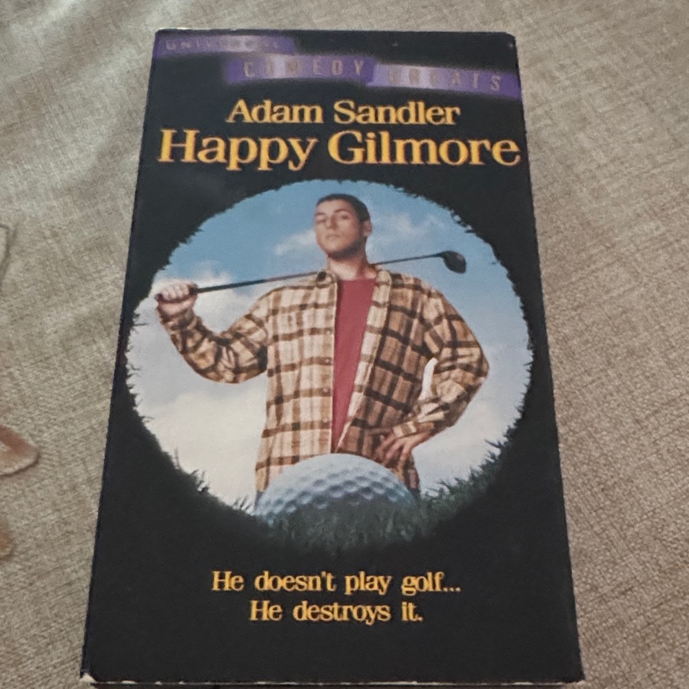 Happy Gilmore VHS Tape with Adam Sandler